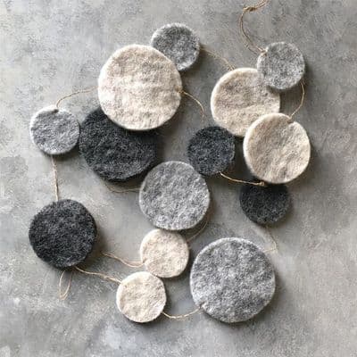 Felt Circles Garland,  100cm East of India