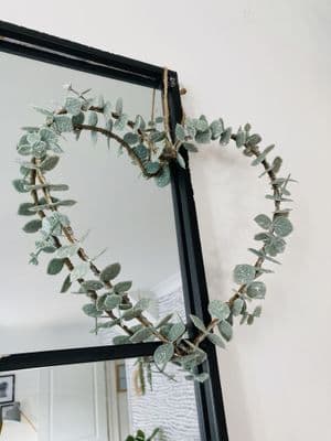 Festive Heart Wreath with Eculyptus Leaves