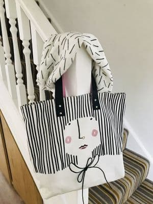 Girl Face Shopper Tote Bag