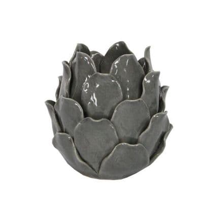 Gisela Graham  Porcelain Artichoke Tea Light Decoration, Grey