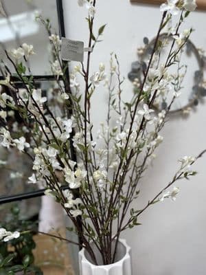 Gisela Graham White Blossom Branch