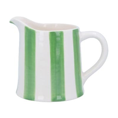 Green Striped Jug/Creamer by Gisela Graham