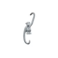 Grey Enamel Hanging Monkey 'S' Hook