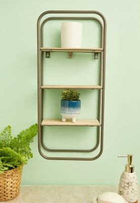Grey Industrial Wall Shelf Unit