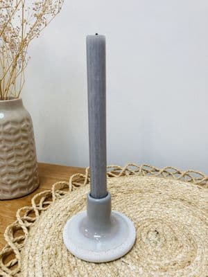 Grey Ombre Glazed Candle Holder