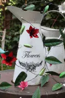 Handmade Clematis Floral,  LED Light Up Garland