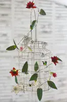 Handmade Clematis Floral,  LED Light Up Garland