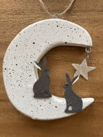 Hares on Moon, Hanging Decoration