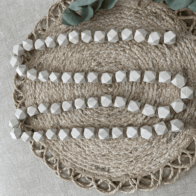Hexagon Natural Wooden Beaded Garland