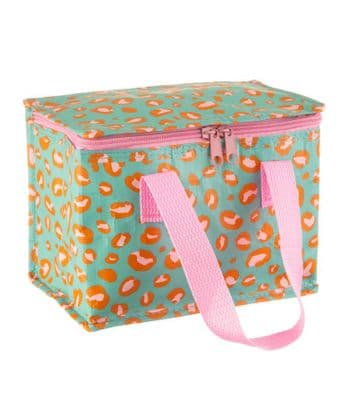 Insulated Lunch Bag - Bright Leopard Love Print