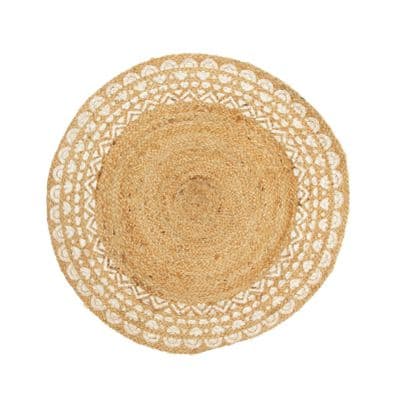 Jute Circular Printed Rug