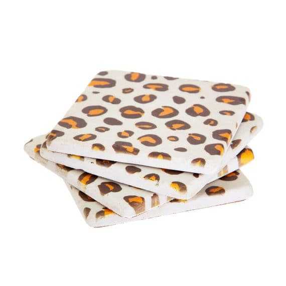 Leopard Coasters, Set of 3 (ex-display, one missing)
