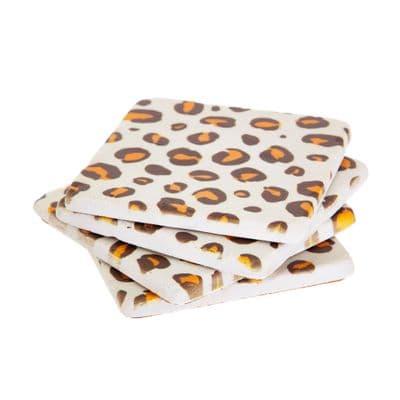Leopard Coasters, Set of 4