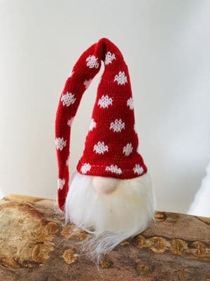 Light Up, Red and White Spotty Hat Gonk, Christmas Decoration