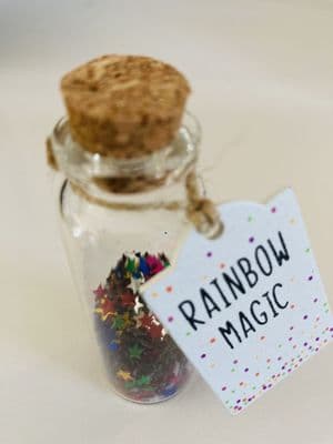 Little Glass Jar of 'Rainbow Magic' Rainbow Stars