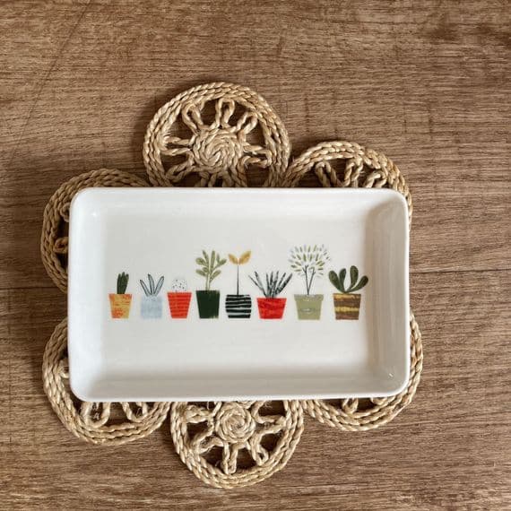 Little Plants Trinket Dish by Bianca Gomez