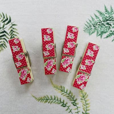 Magnetic 'To Do' Memo Pegs, Set of 4, Red Rose