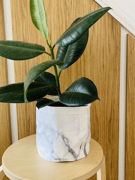 Marble Medium Round Paper Storage  Bag/Basket/Planter