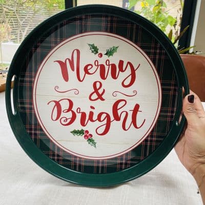 Merry & Bright, Christmas Tray