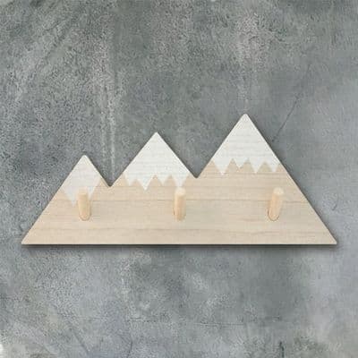 Natural Coloured Wood Mountain Pegboard/Hooks