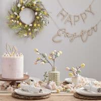 Natural Wood  'Happy Easter' Garland
