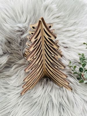 Natural Wooden Christmas Tree Decoration by Gisela Graham