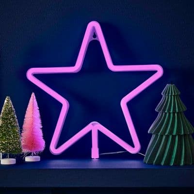 Neon Pink Star Light