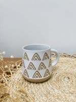 Nomad  Triangles Pattern Stoneware Mug, Neutrals