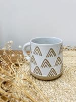 Nomad  Triangles Pattern Stoneware Mug, Neutrals