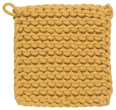 Ochre Yellow Crochet Pot Holder/Heat Mat