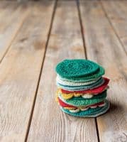 Ochre Yellow, Set of 4 Crochet Coasters