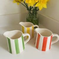 Orange  Striped Jug/Creamer by Gisela Graham