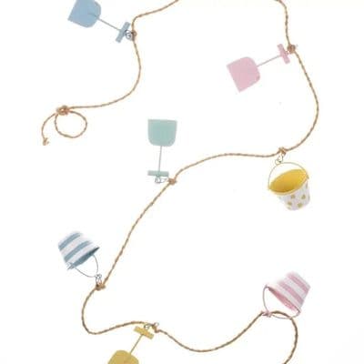 Pastel Bucket and Spade Seaside Garland