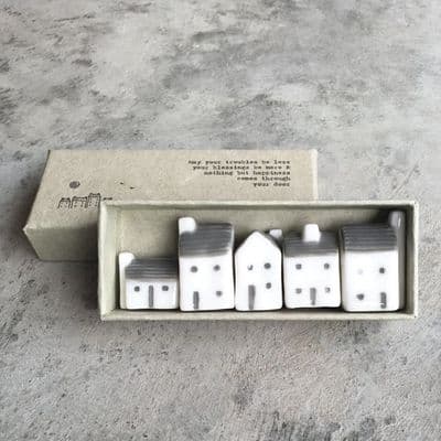 Porcelain Houses in a Box 'Nothing but happiness through your door'