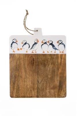 Puffins Wooden Chopping Board