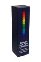Rainbow  Pom Pom Light Garland, USB Mains or Battery