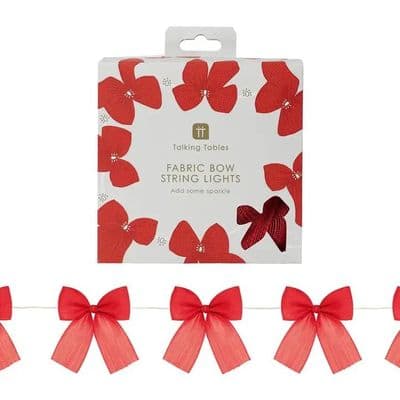 Red Bow Fairy String Lights