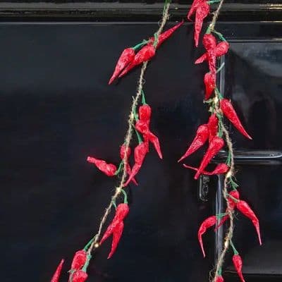 Red Chilli Pepper Fairy Lights, Battery