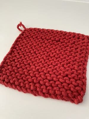 Red Crochet Pot Holder
