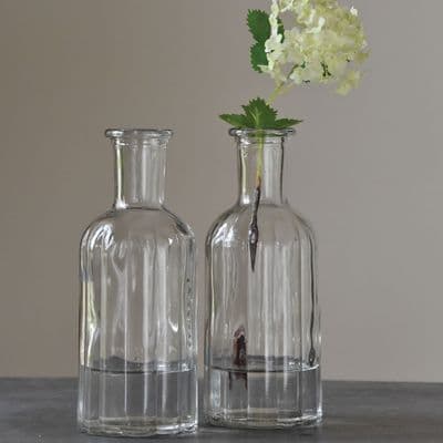 Rippled Glass Bottle/Vase
