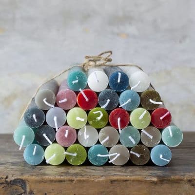 Rustic Tall Dinner Candle, Various Colours