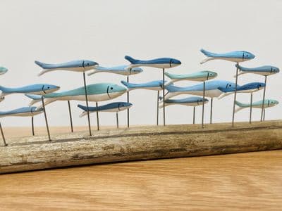 School of Fish on Driftwood  Ornament