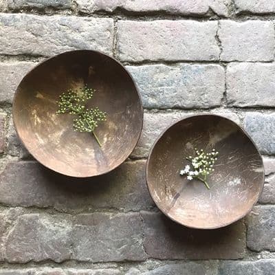 Set of 2 Nesting Coconut Bowls by East of India