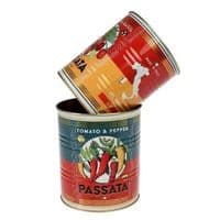 Set of 2 ‘Tomato Pasatta' Motif Storage Tins