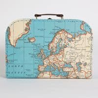 Set of 3 Storage Cases - Vintage Map design