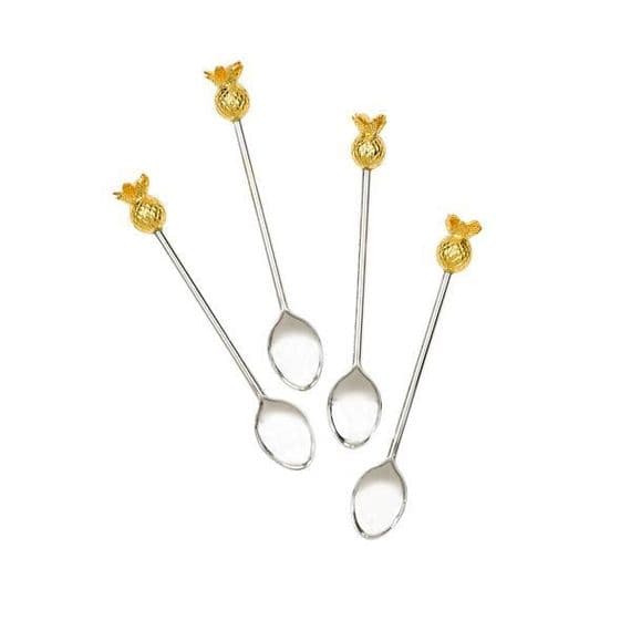 Set of Four Pineapple Coffee Spoons