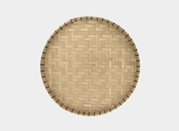 SLIGHT SECONDS Woven Round Natural Tray
