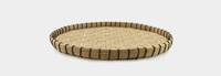 SLIGHT SECONDS Woven Round Natural Tray