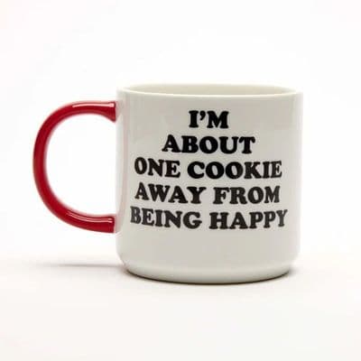 Snoopy and Friends, 'I'm About One Cookie Away From Being Happy' Mug