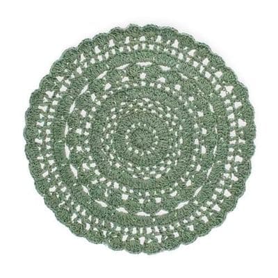 Soft Green Crochet Placemat/Plant Mat